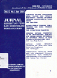 JURNAL PENELITIAN PERS DAN KOMUNIKASI PEMBANGUNAN VOL.13 NO.1 2009