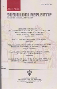 JURNAL SOSIOLOGI REFLEKTIF