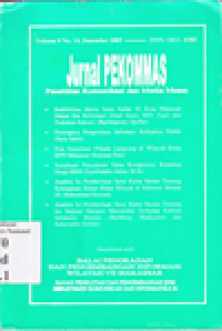 JURNAL PEKOMMAS : Penelitian Komunikasi dan Media Massa Vol.8 No.14 Desember 2005