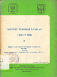 MENUJU TINGGAL LANDAS TAHUN 2000