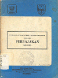 UNDANG UNDANG REPUBLIK INDONESIA TENTANG PERPAJAKAN TAHUN 1983