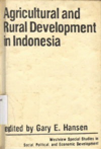 AGRICULTURAL AND RURAL DEVELOPMENT IN INDONESIA