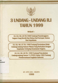 3 UNDANG-UNDANG R.I TAHUN 1999