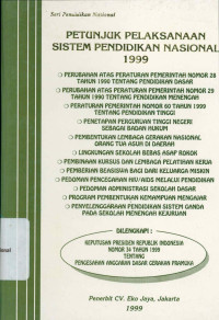 PETUNJUK PELAKSANAAN SISTEM PENDIDIKAN NASIONAL 1999