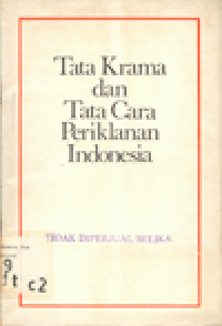 TATA KRAMA DAN TATA CARA PERIKLANAN INDONESIA