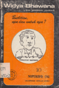 WIDYA BHAWANA: PENELITIAN, APA DAN UNTUK APA NOPEMBER 1981