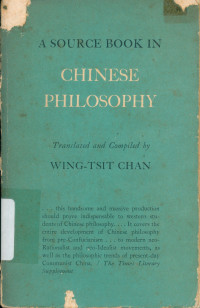A SOURCE BOOK IN : CHINESE PHILOSOPHY