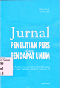 JURNAL PENELITIAN PERS & PENDAPAT UMUM 1999