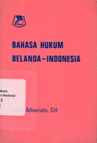 BAHASA HUKUM BELANDA-INDONESIA