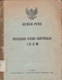 DEWAN PERS: REFERENSI RADIO AUSTRALIA I,II,III