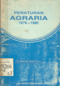 PERATURAN AGRARIA 1979-1980
